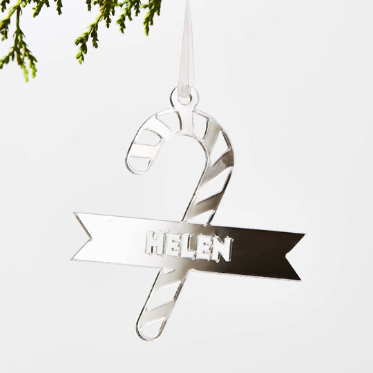 Personalised Candy Cane Christmas Decoration