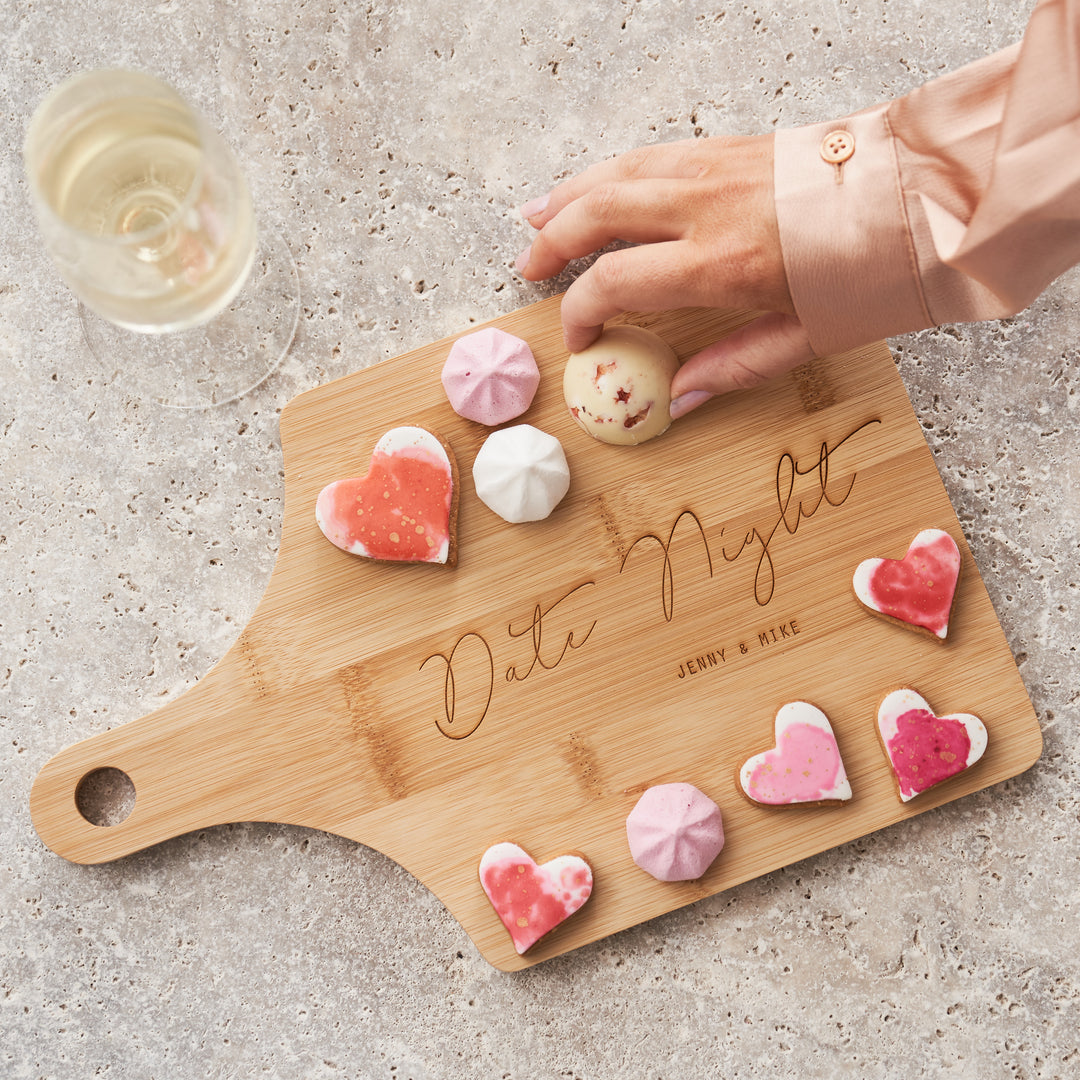 Personalised Date Night Wooden Serving Board