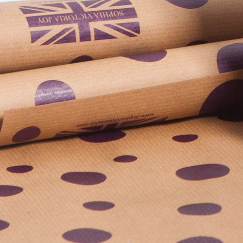 Recycled Violet Dotty Gift Wrap