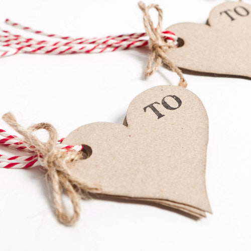 Recycled Heart Shaped Gift Tags