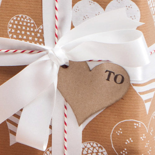 Recycled Heart Shaped Gift Tags