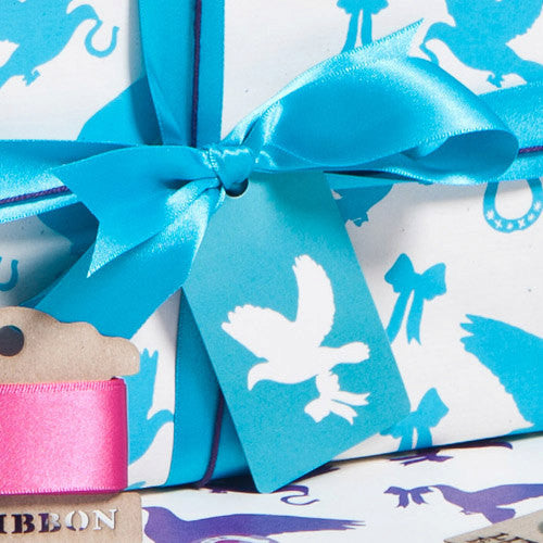 Love Birds Aqua Gift Tags