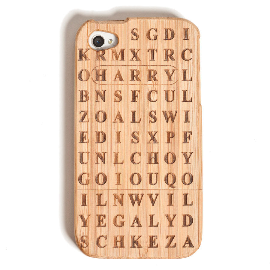 Personalised Word Search Cover For Iphone