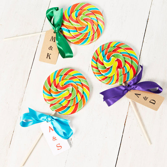 Personalised Giant Swirly Rainbow Lollipop