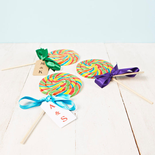 Personalised Giant Swirly Rainbow Lollipop