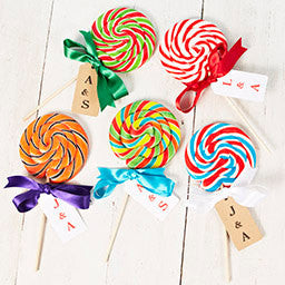 Personalised Giant Swirly Rainbow Lollipop