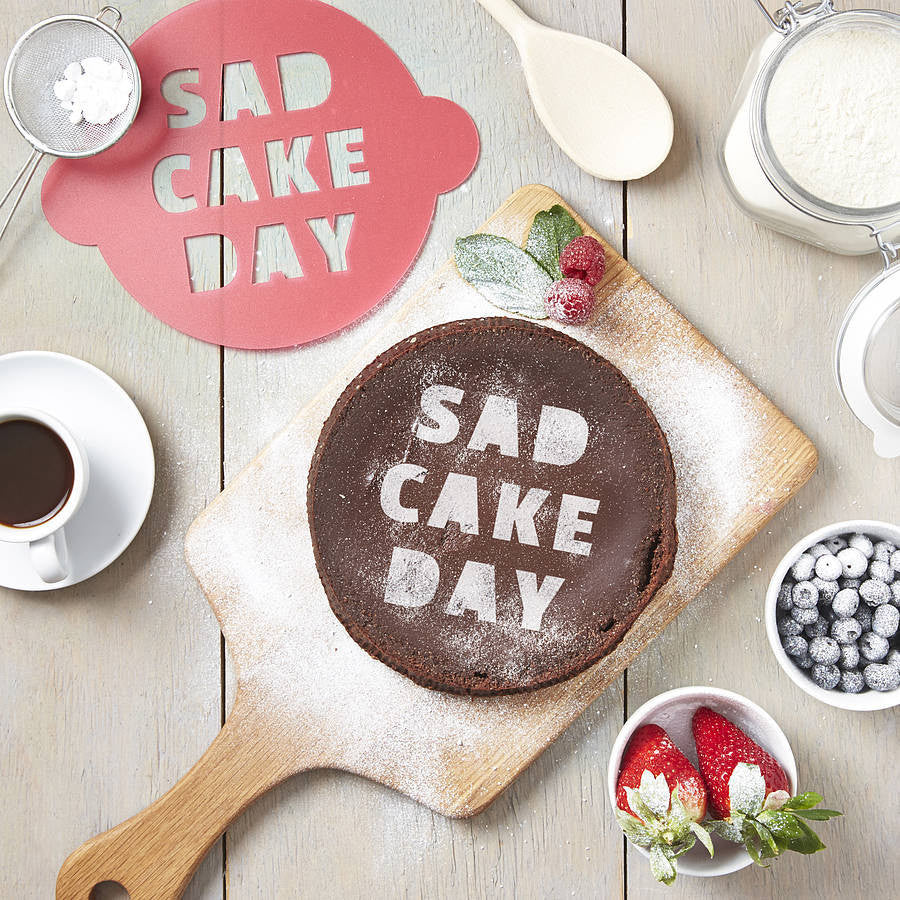 Sad Cake Day Cake Stencil