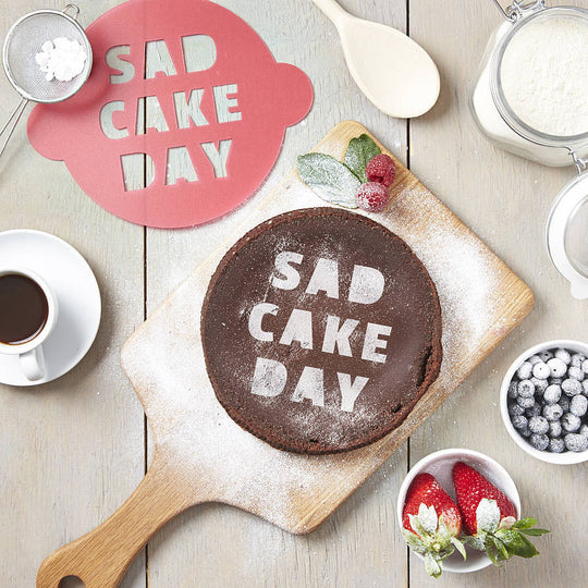 Sad Cake Day Cake Stencil