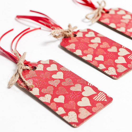 Love Hearts Brown Gift Wrap