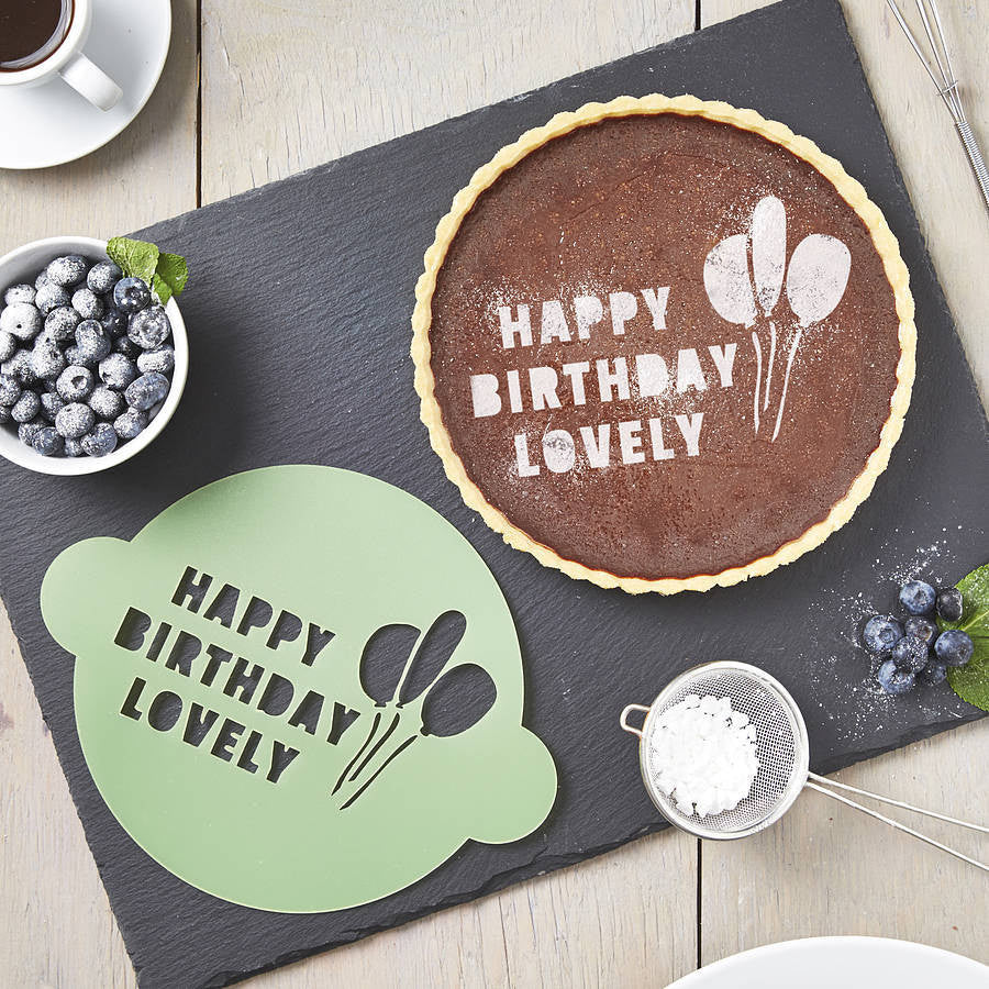 Personalised Happy Birthday Cake Stencil