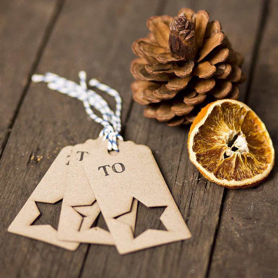 Rustic Lasercut Star Gift Tags