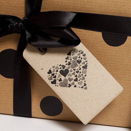 Recycled 'Espresso Heart' Gift Tags