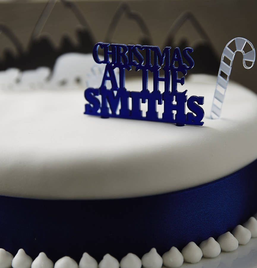 Personalised Arctic Christmas Cake Topper Set