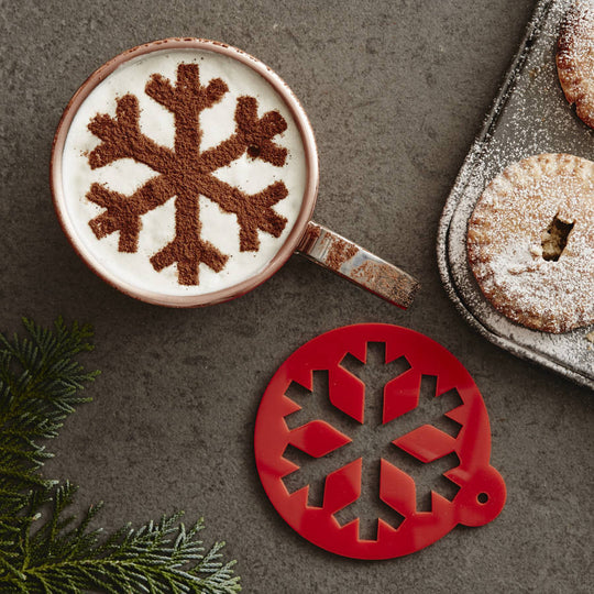 Christmas Snowflake Hot Chocolate Stencil