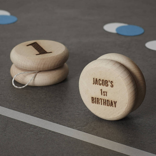 Personalised Birthday Keepsake Wooden Yoyo