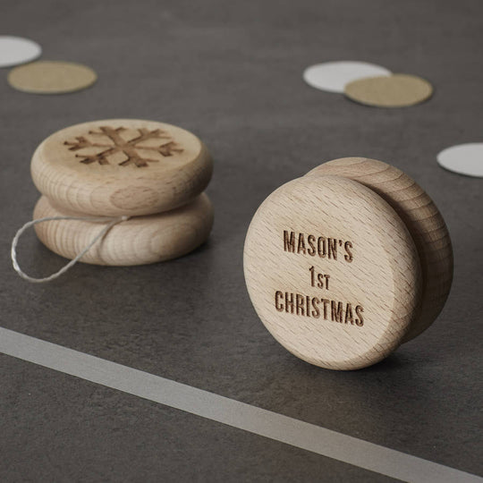 Personalised Baby's First Christmas Wooden Yoyo