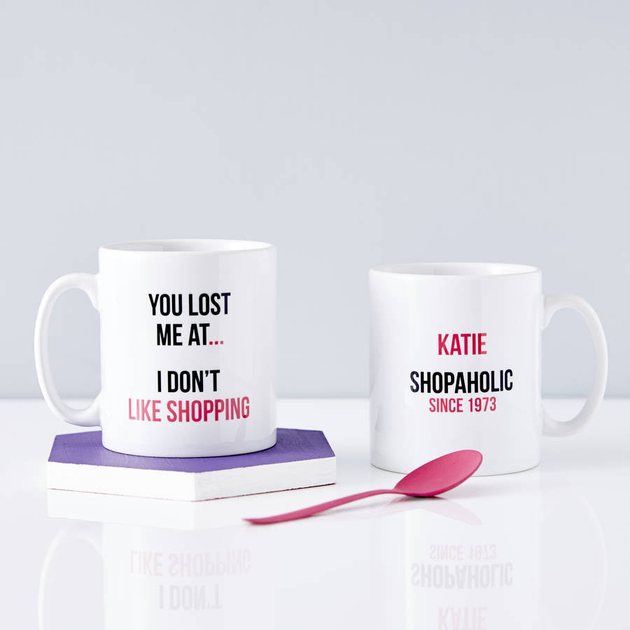 Personalised Shopaholic Mug