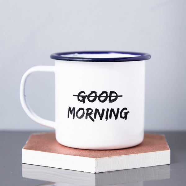 Good Morning Personalised Enamel Mug