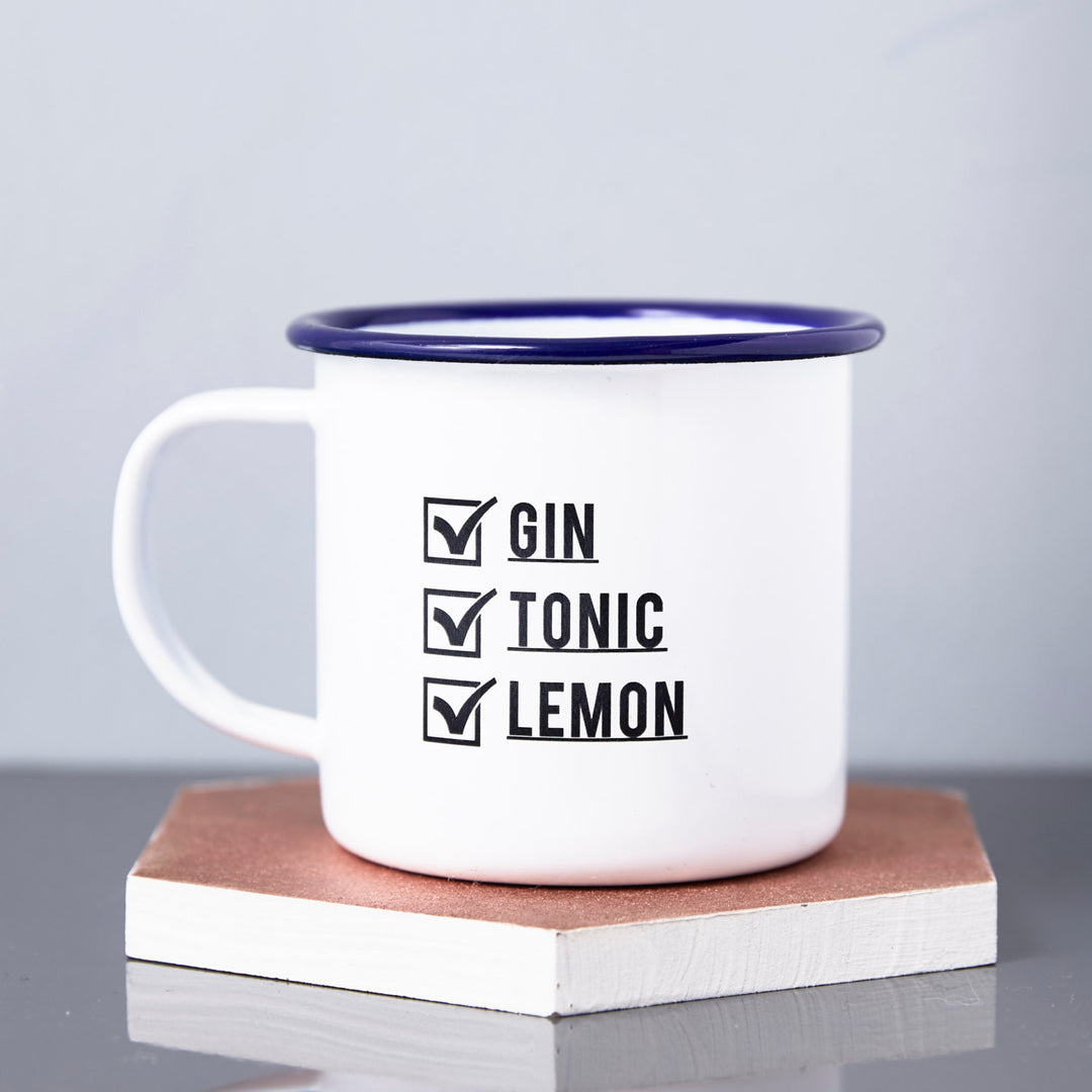 Check List Personalised Enamel Mug