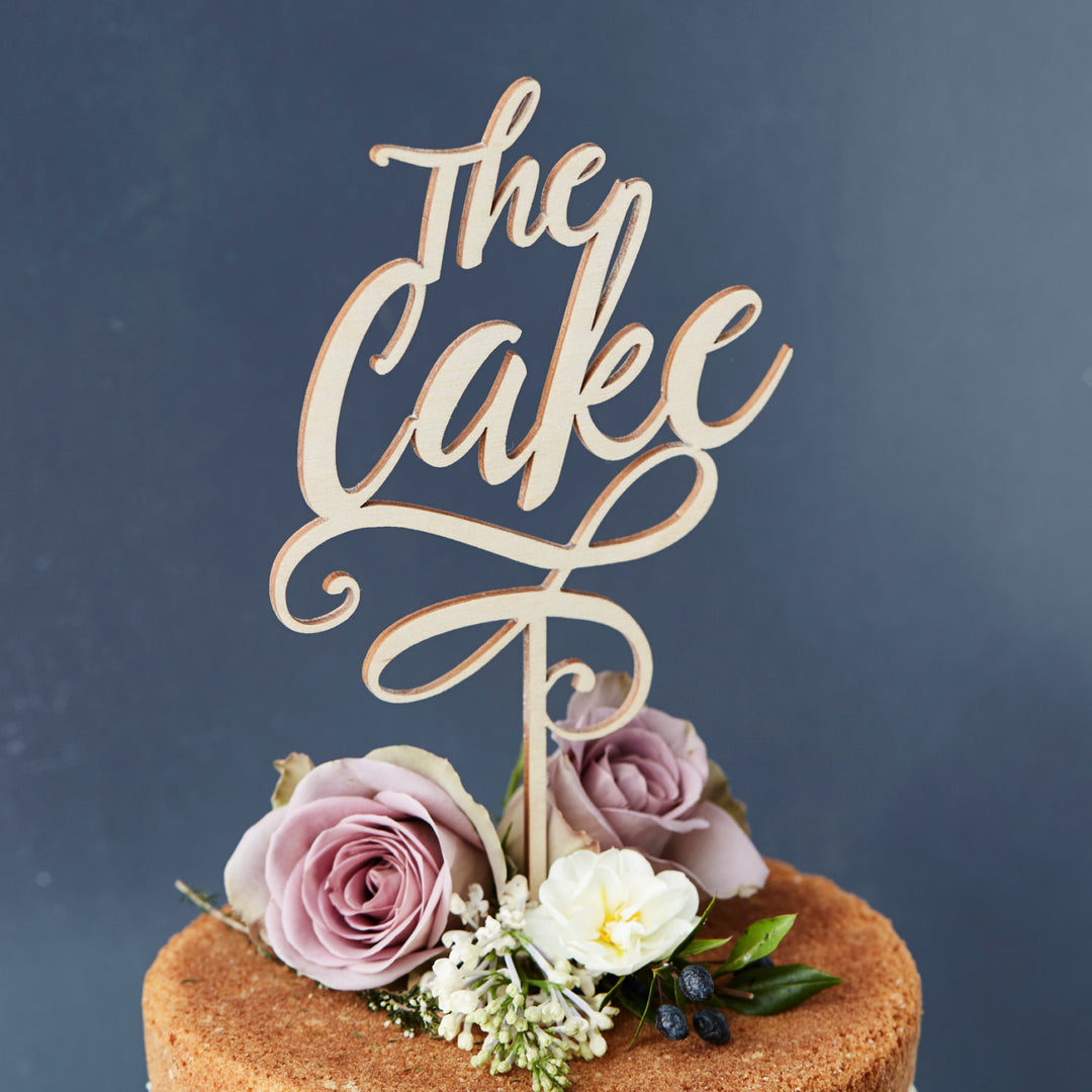 The Cake Personalised Wooden Cake Topper