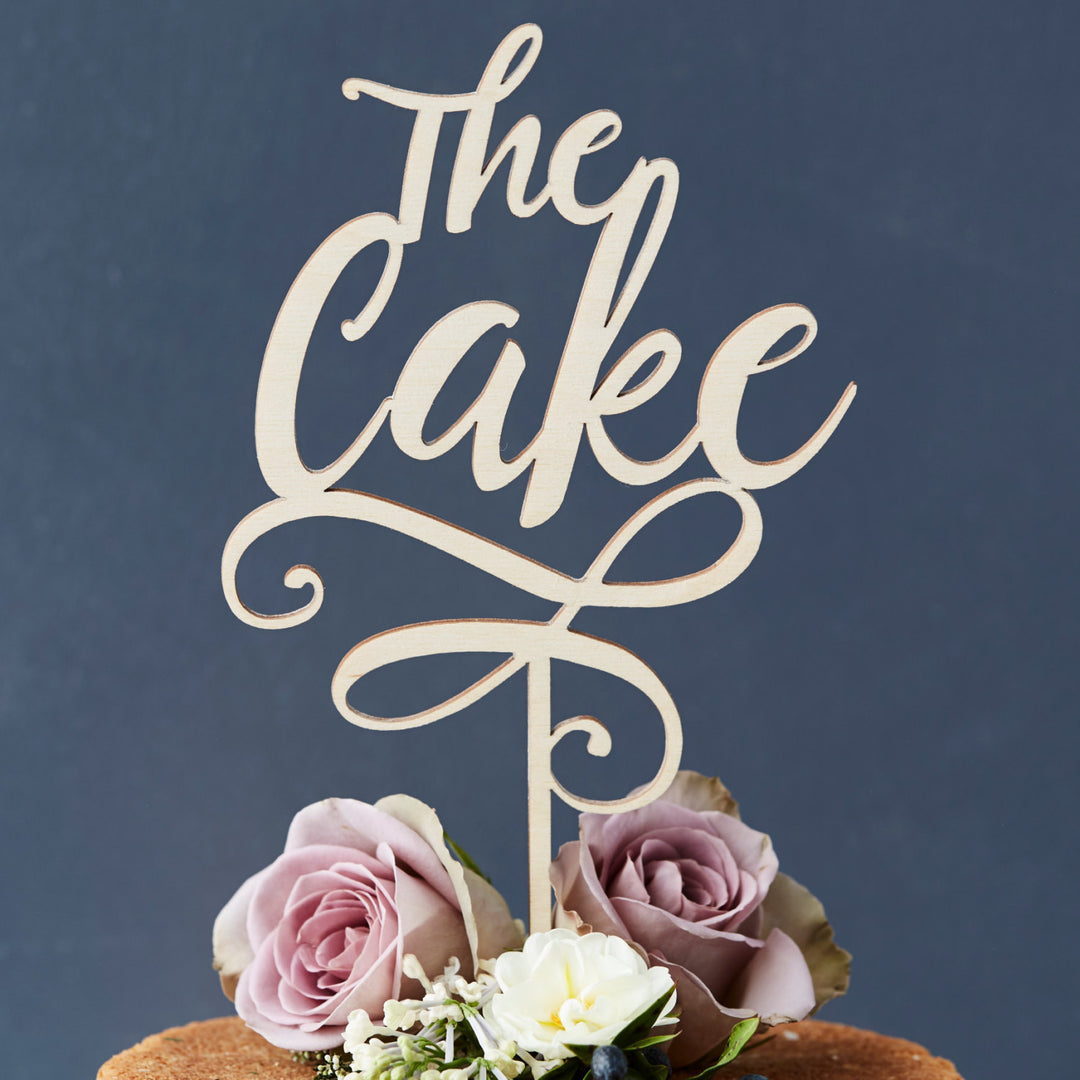 The Cake Personalised Wooden Cake Topper