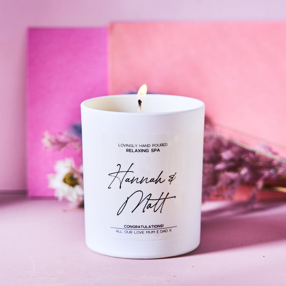 Personalised Couples Scented Candle - Spark More Joy