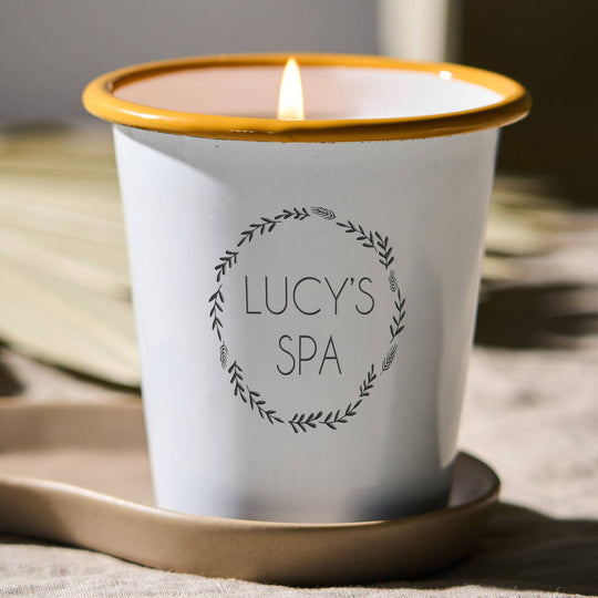 Enamel Spa Personalised Wellness Candle - Spark More Joy