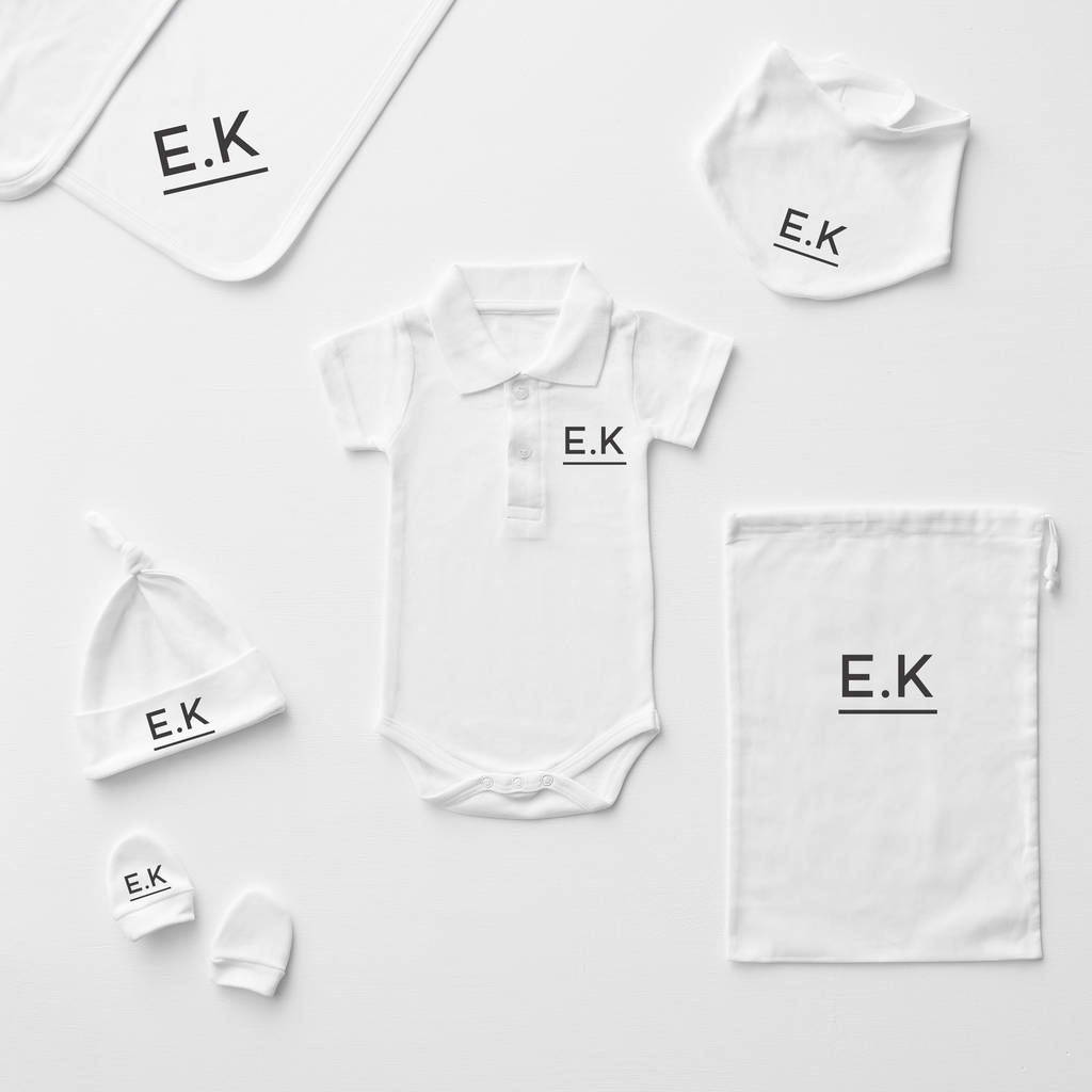 Initials Personalised Polo Babygrow