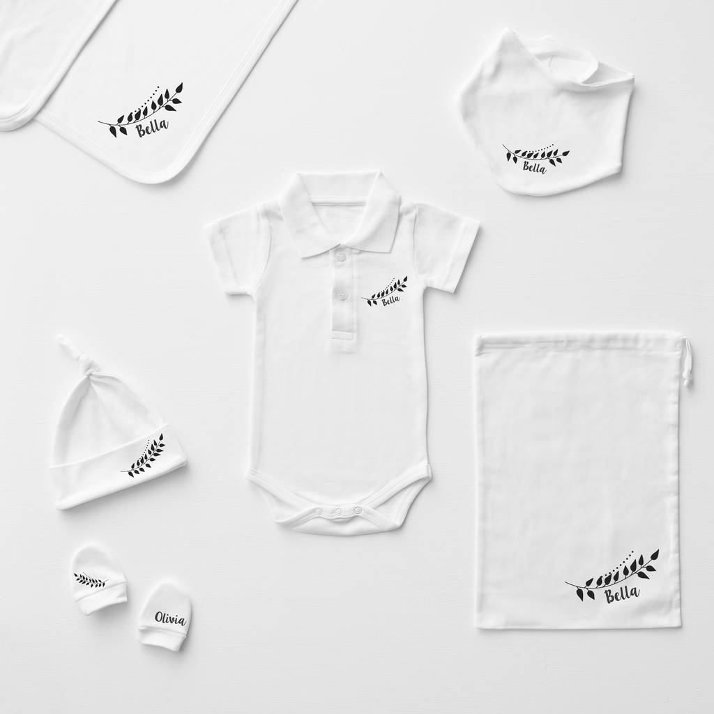 Laurel Personalised Polo Babygrow