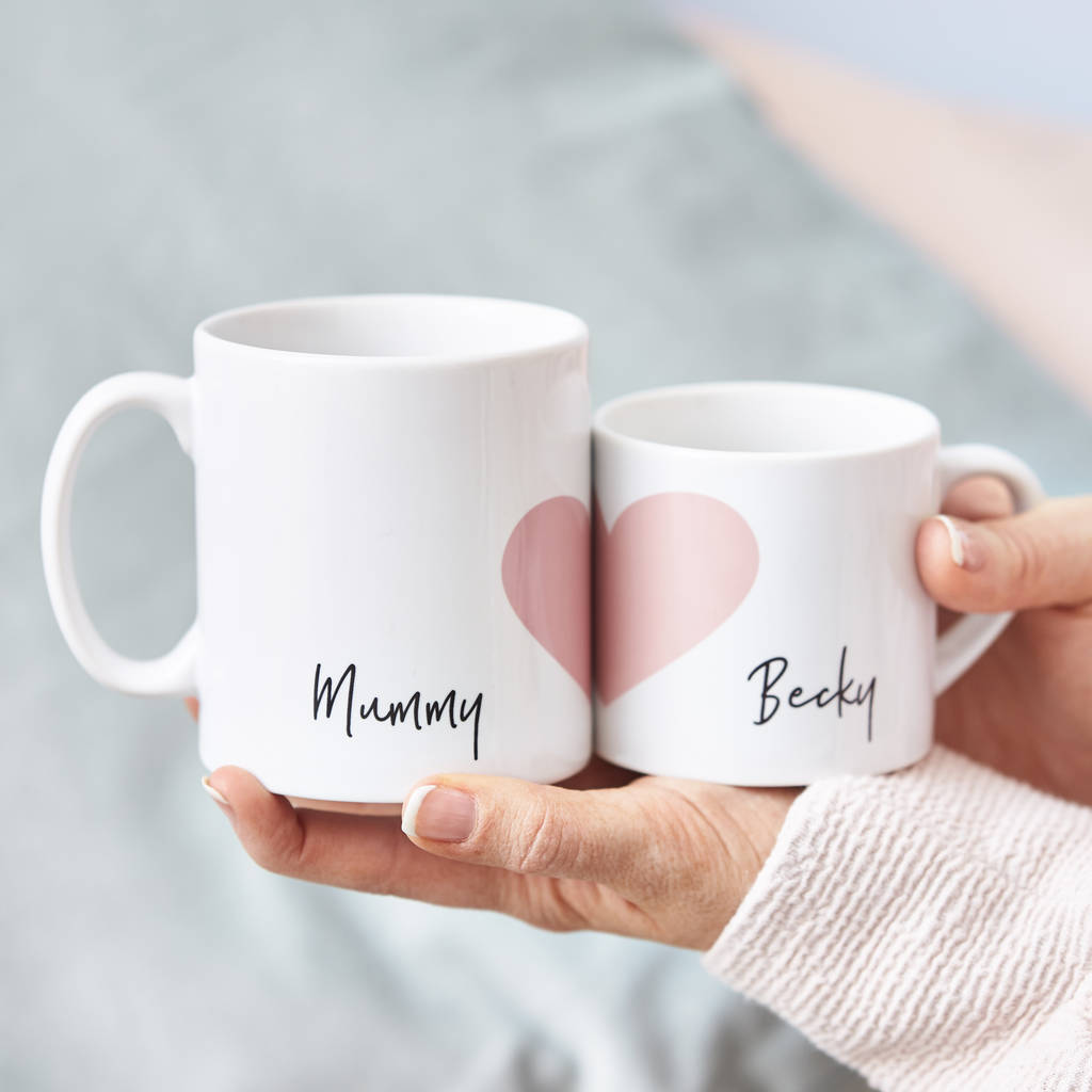 Original mummy and me personalised mug set