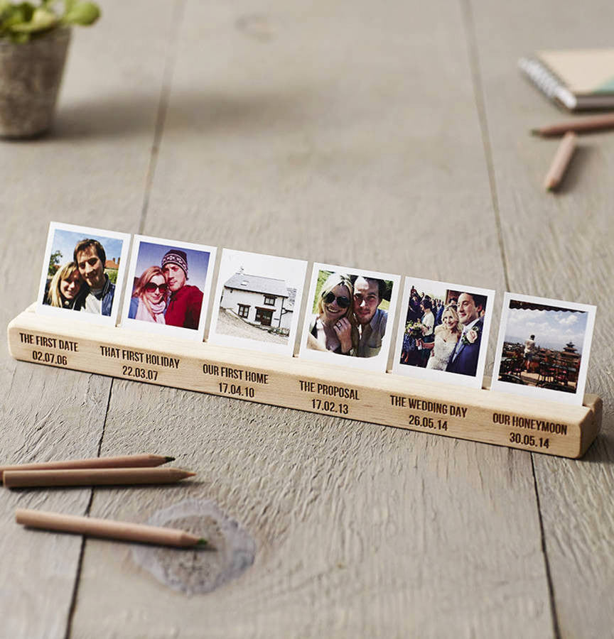 Personalised Couples Timeline Photo Block