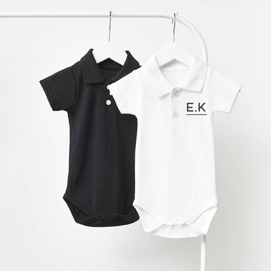 Initials Personalised Polo Babygrow