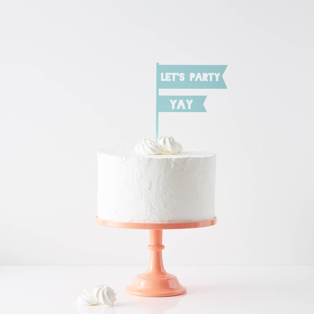 Personalised Party Flag Cake Topper