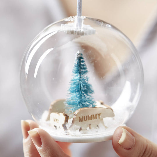 Personalised Polar Bear Family Bauble