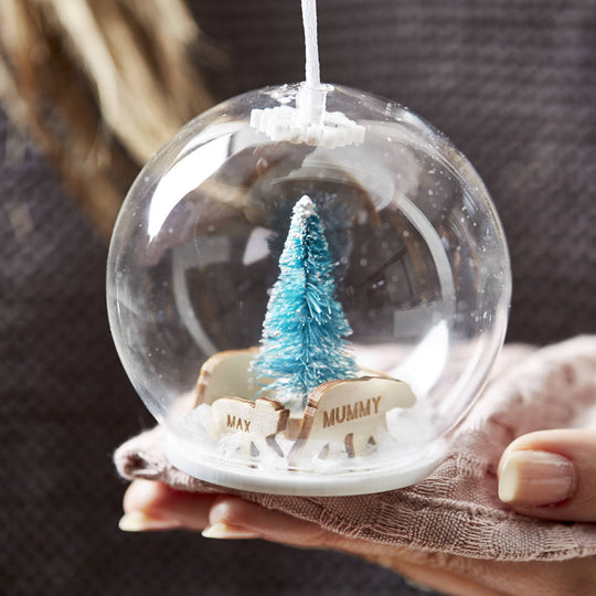 Personalised Polar Bear Family Bauble