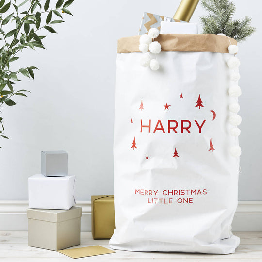 Personalised Christmas Paper Sack